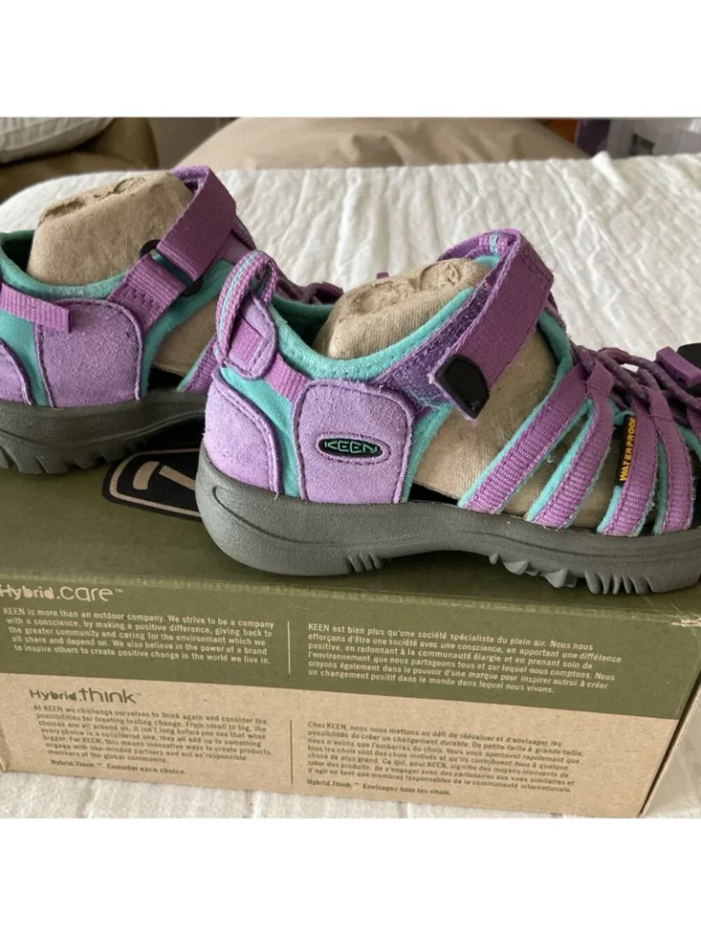 Keen Comfort Round Toe Slip On Strappy Sandals Multicolor Kids Sz US 11 Dewberry